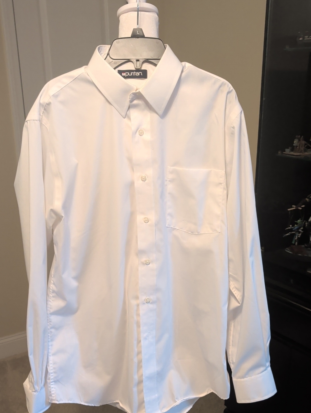 Puritan Crisp White Men's Long-Sleeve Dress Shirt